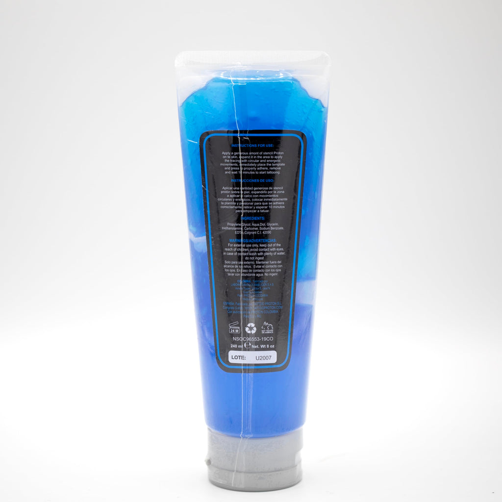 PROTON Tattoo Stencil Primer Gel - Blue, 8oz | Long-Lasting Stencil Hold