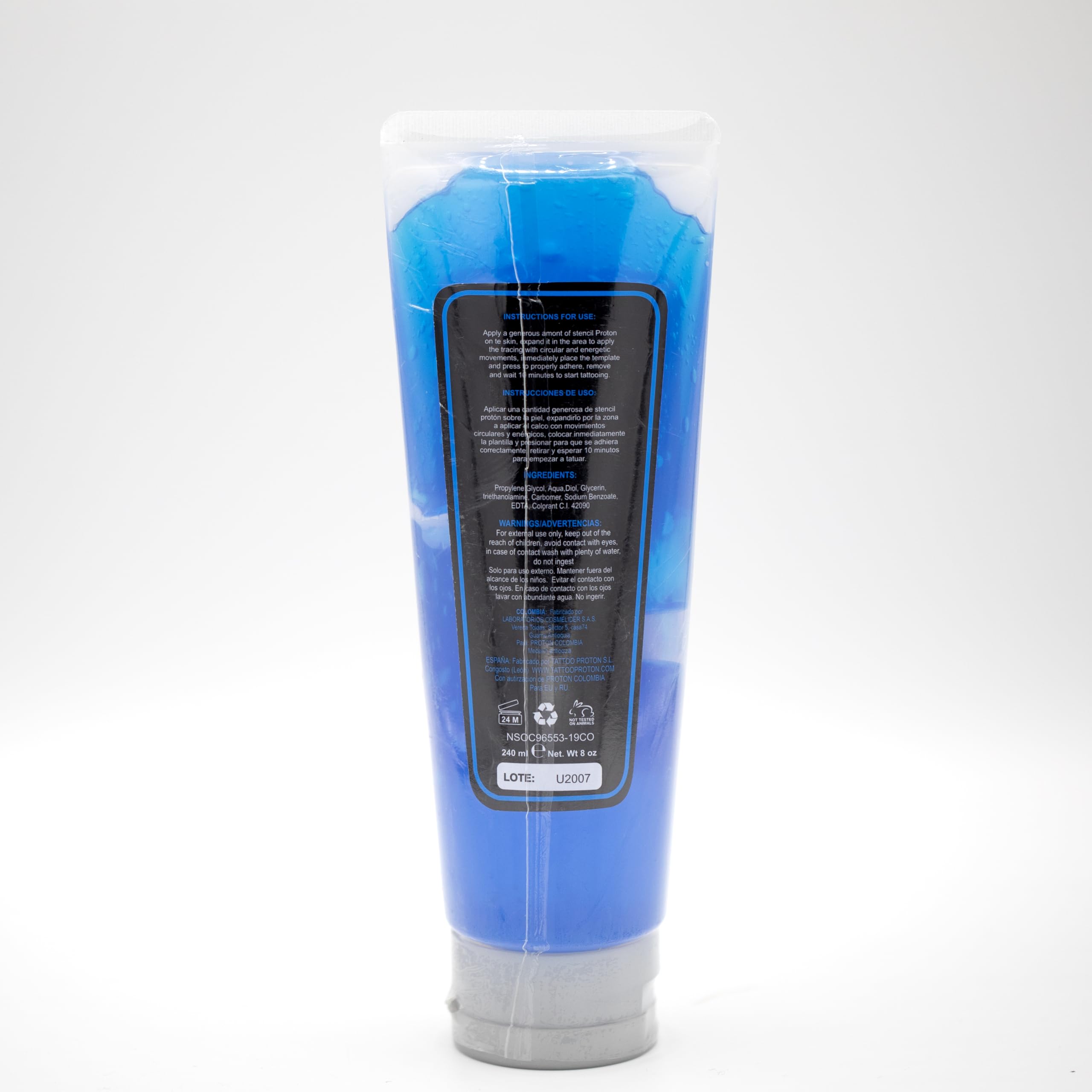 PROTON Tattoo Stencil Primer Gel - Blue, 8oz | Long-Lasting Stencil Hold