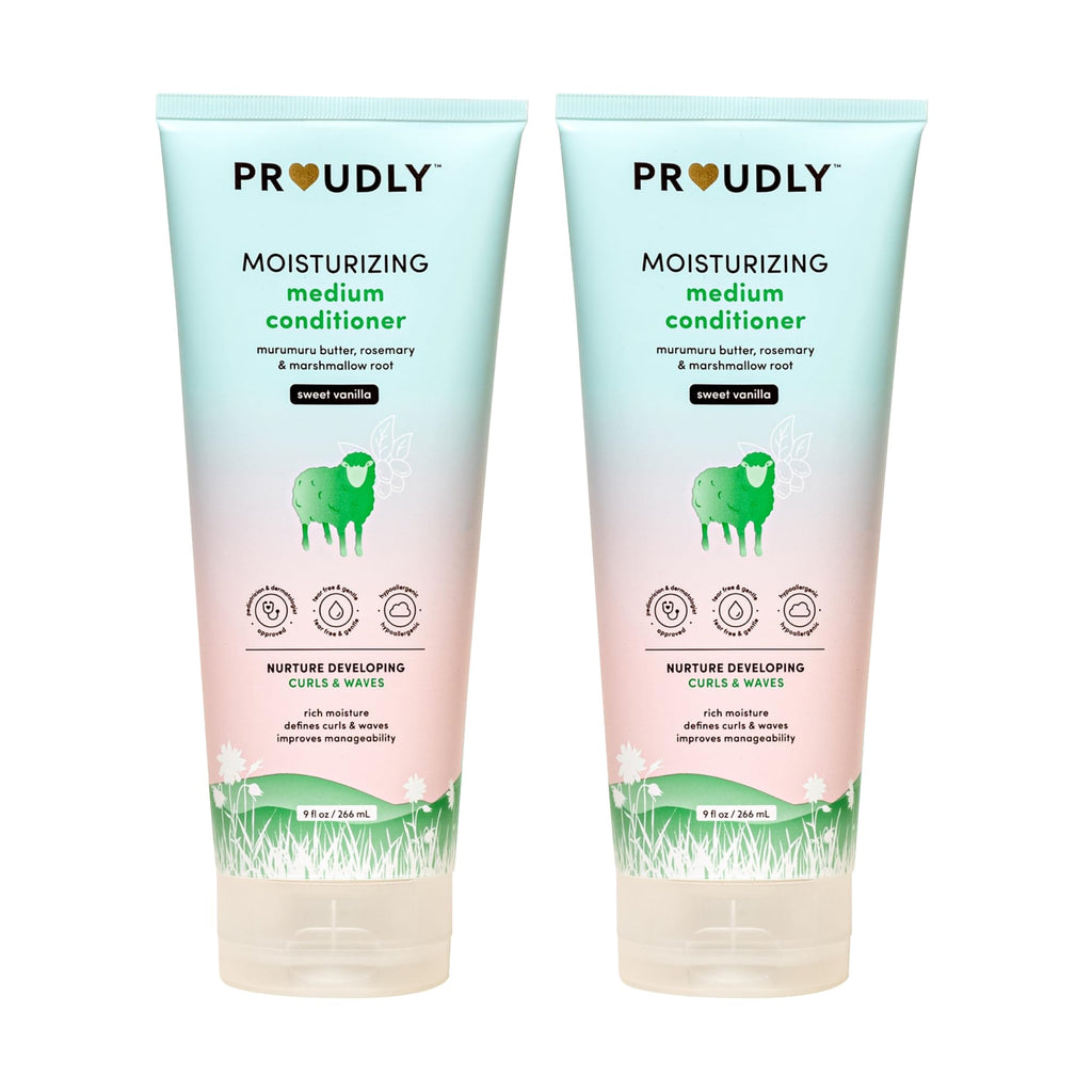 PROUDLY Moisturizing Baby Conditioner for Wavy & Curly Hair – Sweet Vanilla (2-Pack)