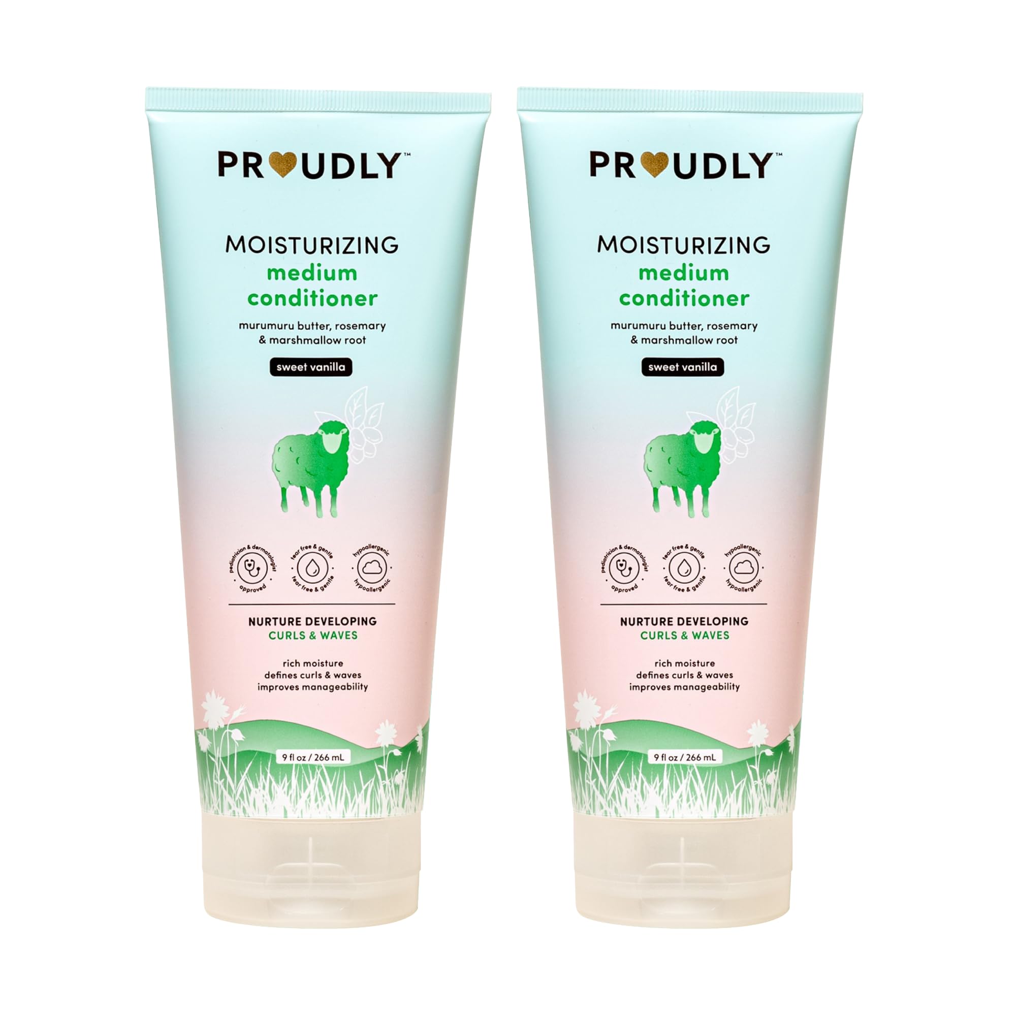 PROUDLY Moisturizing Baby Conditioner for Wavy & Curly Hair – Sweet Vanilla (2-Pack)