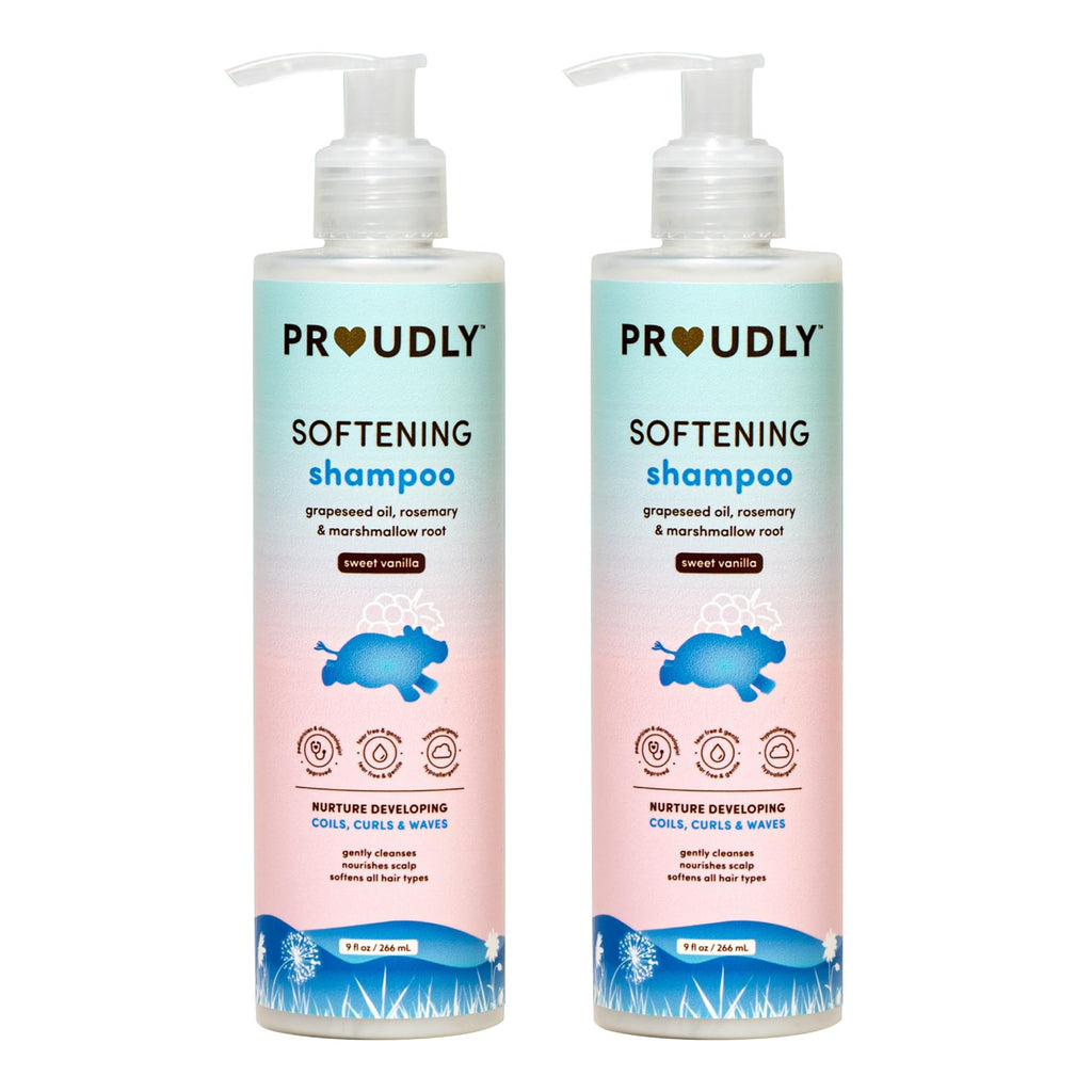 PROUDLY Softening Shampoo by Gabrielle Union & Dwyane Wade — Tear-Free, Dermatologist-Tested, 2 x 9 oz