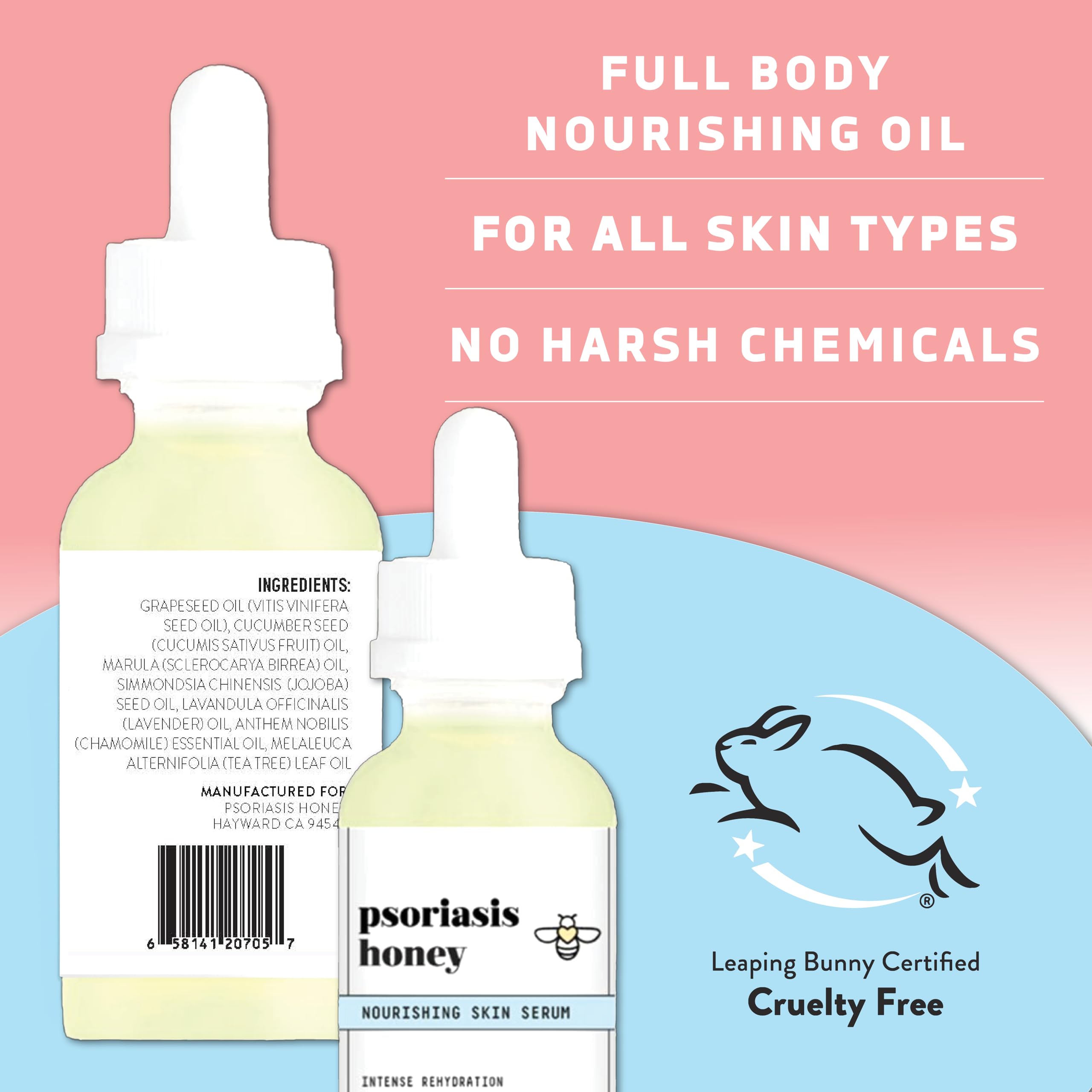 Psoriasis Honey Nourishing Scalp & Skin Serum – Non-Comedogenic Dry Oil for Daily Hydration