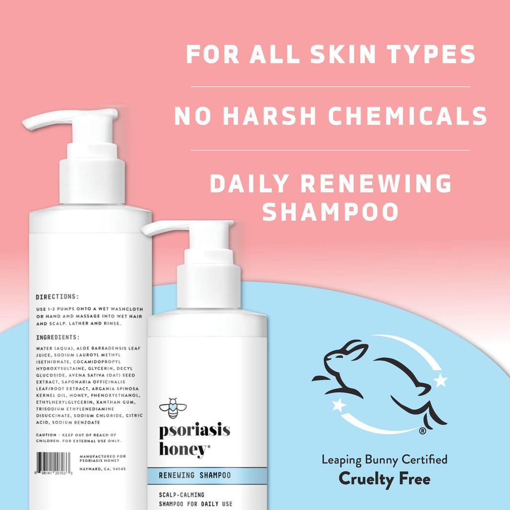 PSORIASIS HONEY Renewing Shampoo — Itchy & Dry Scalp Relief with Argan Oil