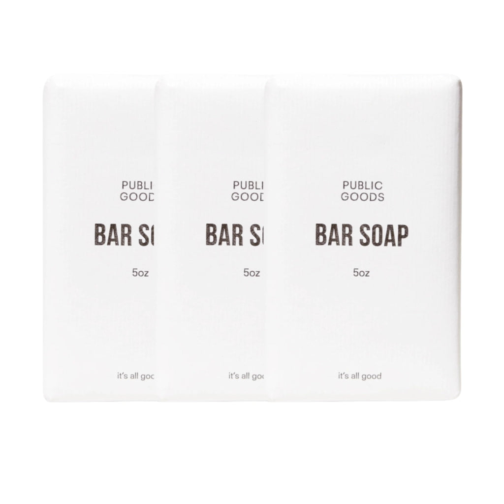 Public Goods 3-Pack Bar Soap for Sensitive Skin | Natural Essential Oils & 5 oz Bars | Vegan & Non-Toxic