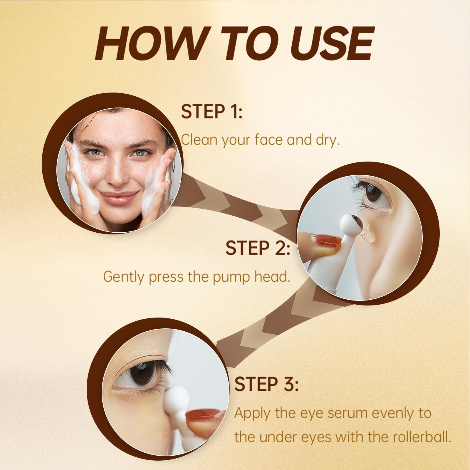 PUILOG 5% Caffeine Eye Cream – 360° Cryo Roller for Puffy Eyes & Dark Circles (15ml)