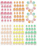 Pumkryth 120pcs Kids Press-On Nails – Glitter Short Fake Nails with Glue Tabs