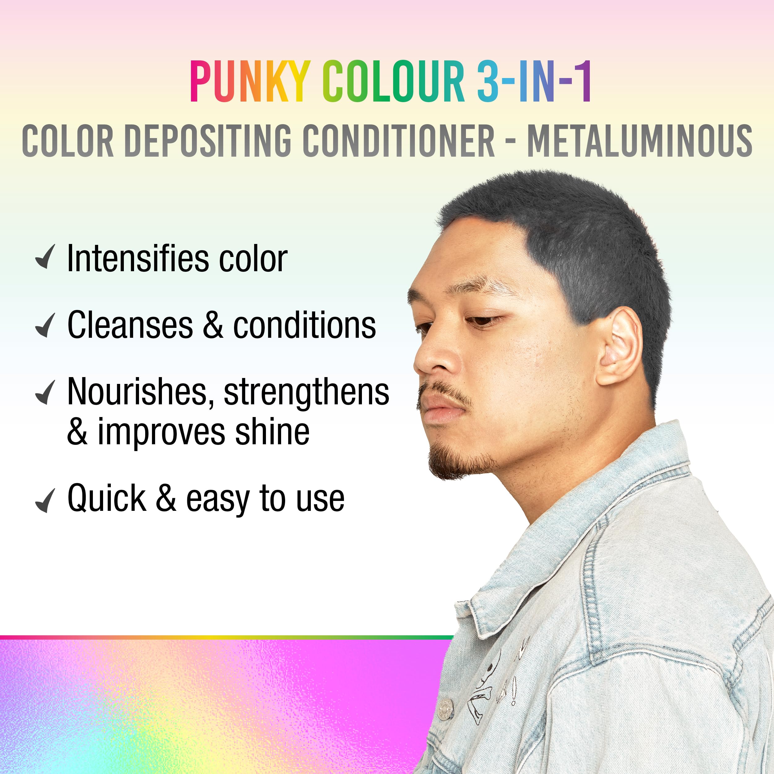 Punky Colour 3-in-1 Hair Color Depositing Conditioner & Cleanser – Metaluminous