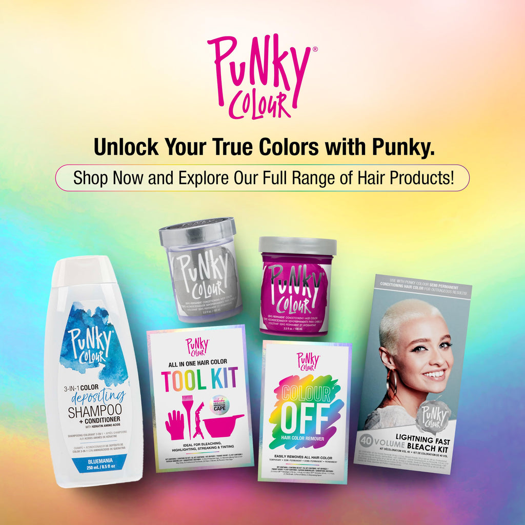 Punky Colour Bluemania 3-in-1 Color Depositing Conditioner & Hair Cleanser – Semi-Permanent, 8.5 fl oz