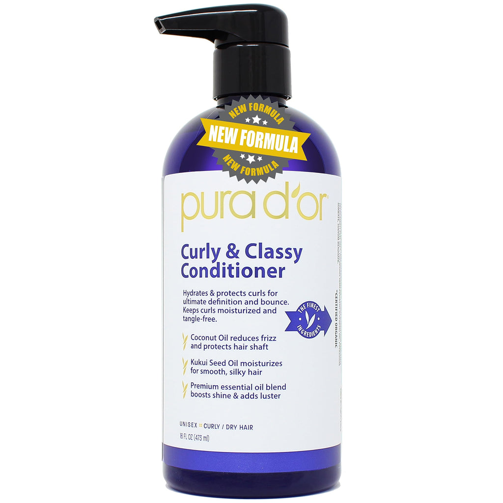 PURA D'OR Curly & Classy Hydrating Conditioner 16oz – Definition & Bounce