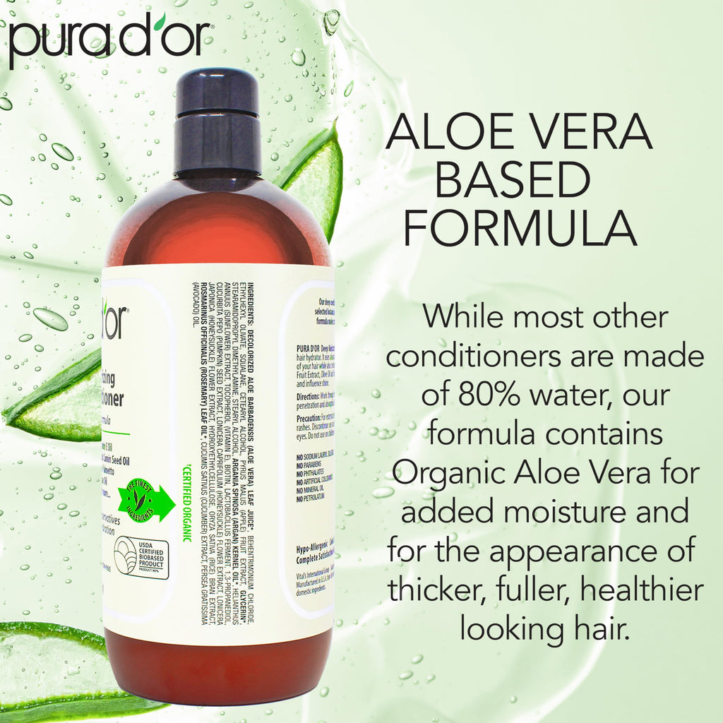 PURA D'OR Deep Moisturizing Biotin Conditioner – Thickens & Softens Hair, 24oz