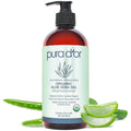 PURA D'OR 16 oz Organic Aloe Vera Gel – Lavender – Deep Hydration, All Natural, No Artificial Preservatives