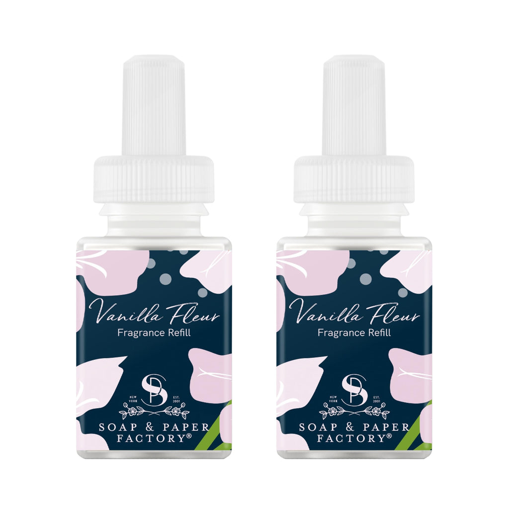 Pura and Soap & Paper Factory Vanilla Fleur Home Scent Refill for Smart Diffuser – 2-Pack, Up to 120 Hours