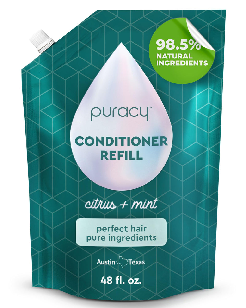 Puracy Conditioner for Fine, Medium & Color-Treated Hair | 98.95% Natural | 48 oz
