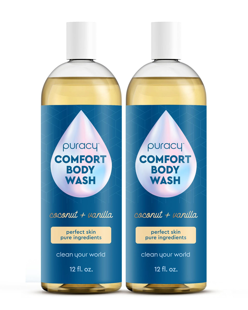 Puracy Natural Body Wash – 2pk (12 fl oz) for Sensitive Skin