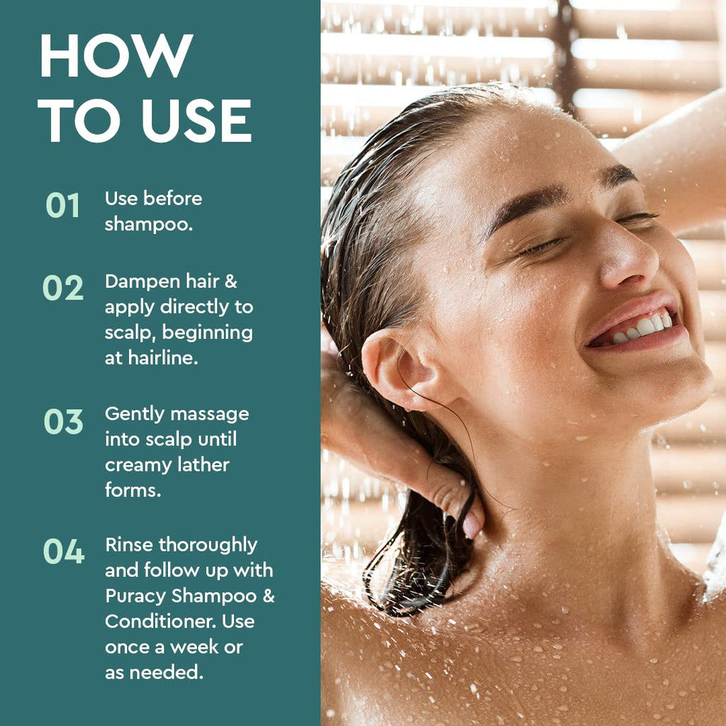 Puracy Scalp Scrub – 99.96% Natural Scalp Exfoliator with Mint | Pre-Shampoo Treatment