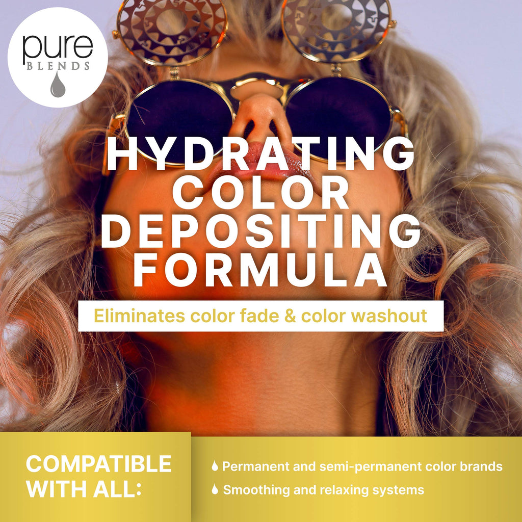 Pure Blends Sun Hydrating Color Depositing Shampoo | Brighten & Tone Color-Treated Hair (8.5 oz)