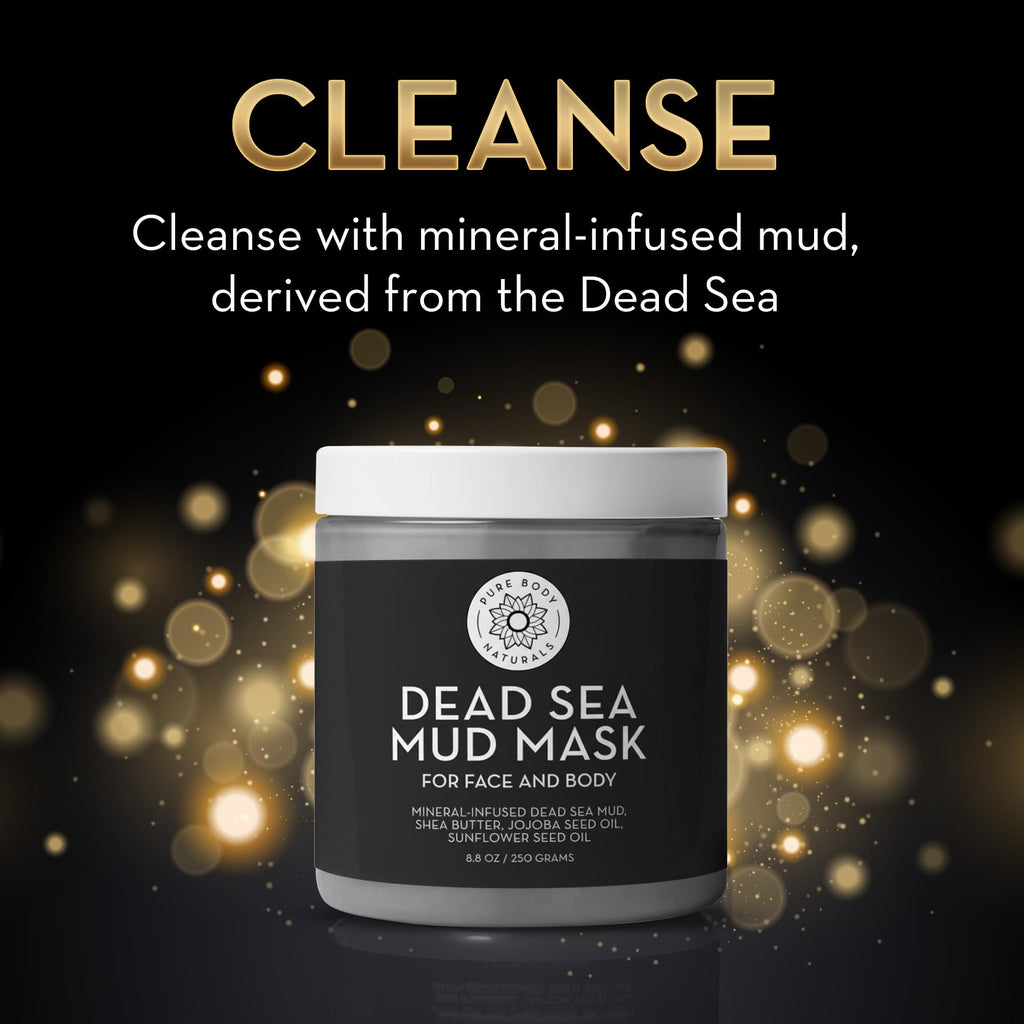 Pure Body Naturals 3-Piece Face Mask Gift Set for Women – Bentonite, Dead Sea Mud & Fruit Enzyme Masks