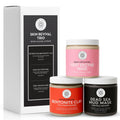 Pure Body Naturals 3-Piece Face Mask Gift Set for Women – Bentonite, Dead Sea Mud & Fruit Enzyme Masks