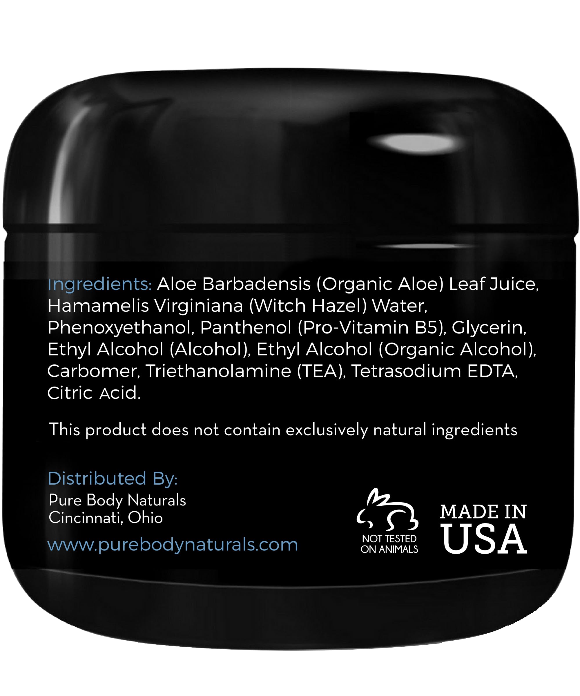 Pure Body Naturals Hair Gel for Men – 4 oz, Pack of 2 with Aloe