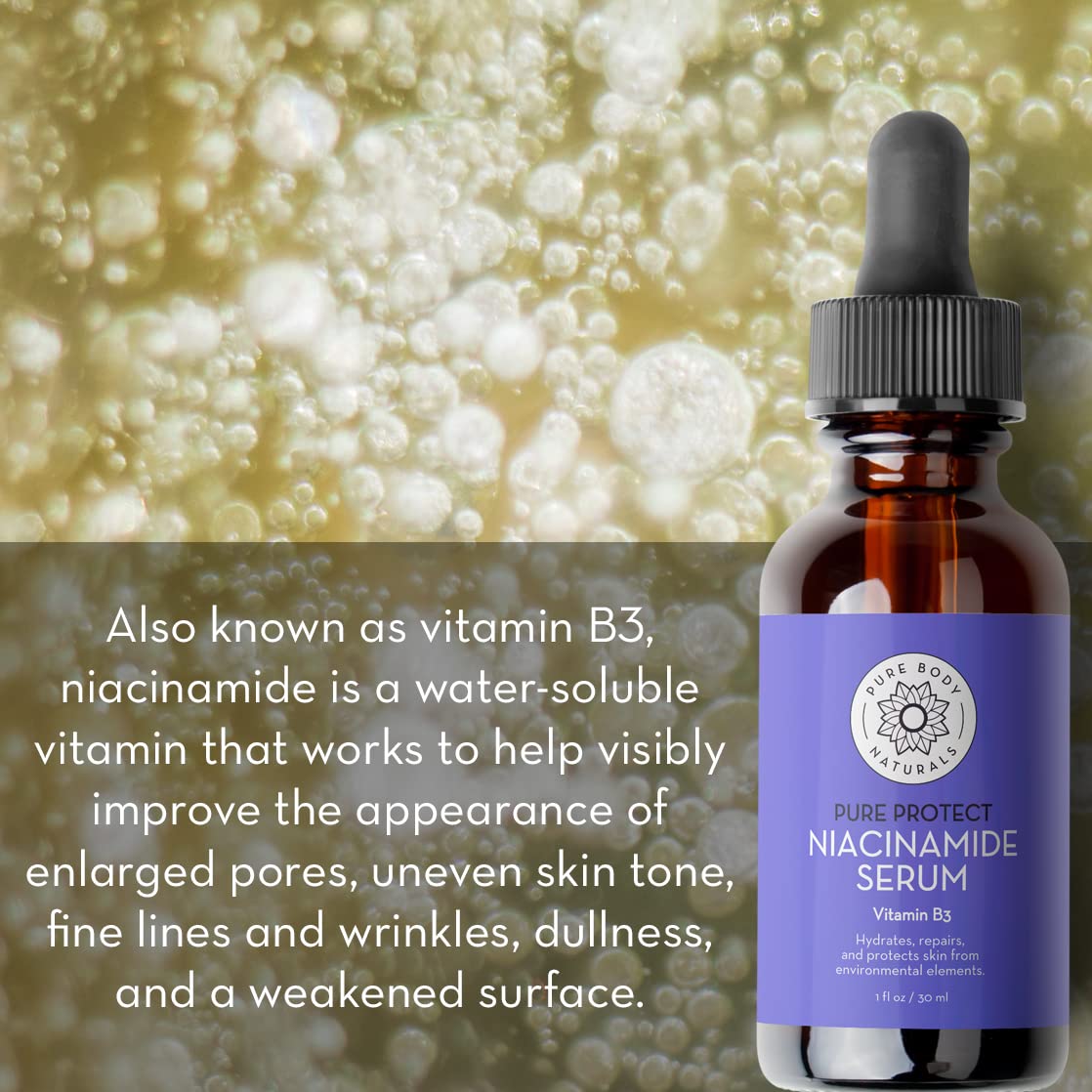 Pure Body Naturals Facial Serum Set - Hyaluronic Acid, Retinol, Vitamin C & Niacinamide
