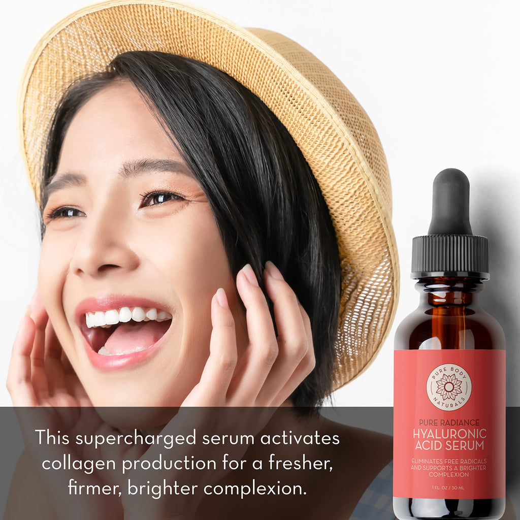 Pure Body Naturals Facial Serum Set - Hyaluronic Acid, Retinol, Vitamin C & Niacinamide