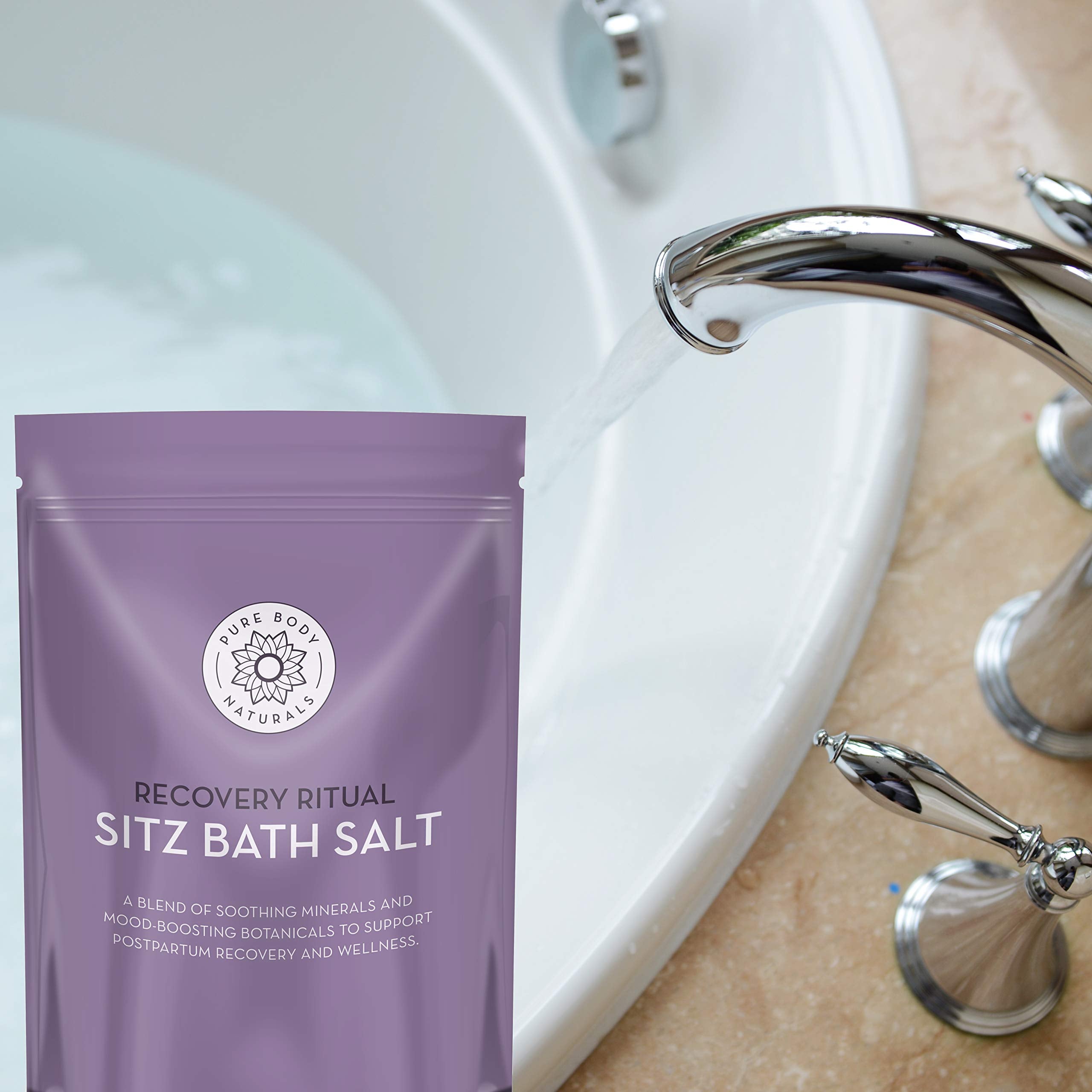 Pure Body Naturals Sitz Bath Salt: Postpartum Comfort & Hemorrhoid Relief