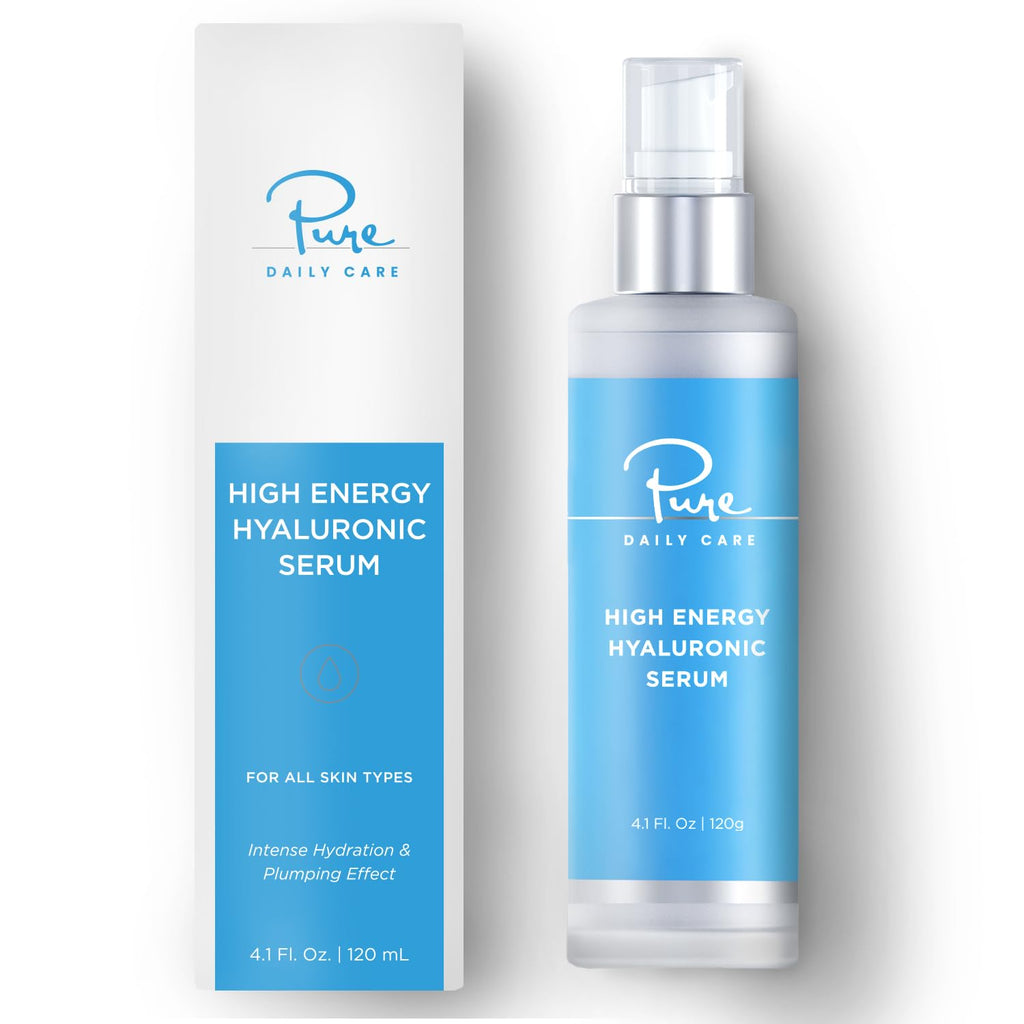 Pure Daily Care High Energy Hyaluronic Serum — Hydrating Clinical-Grade Hyaluronic Acid (4 fl oz)