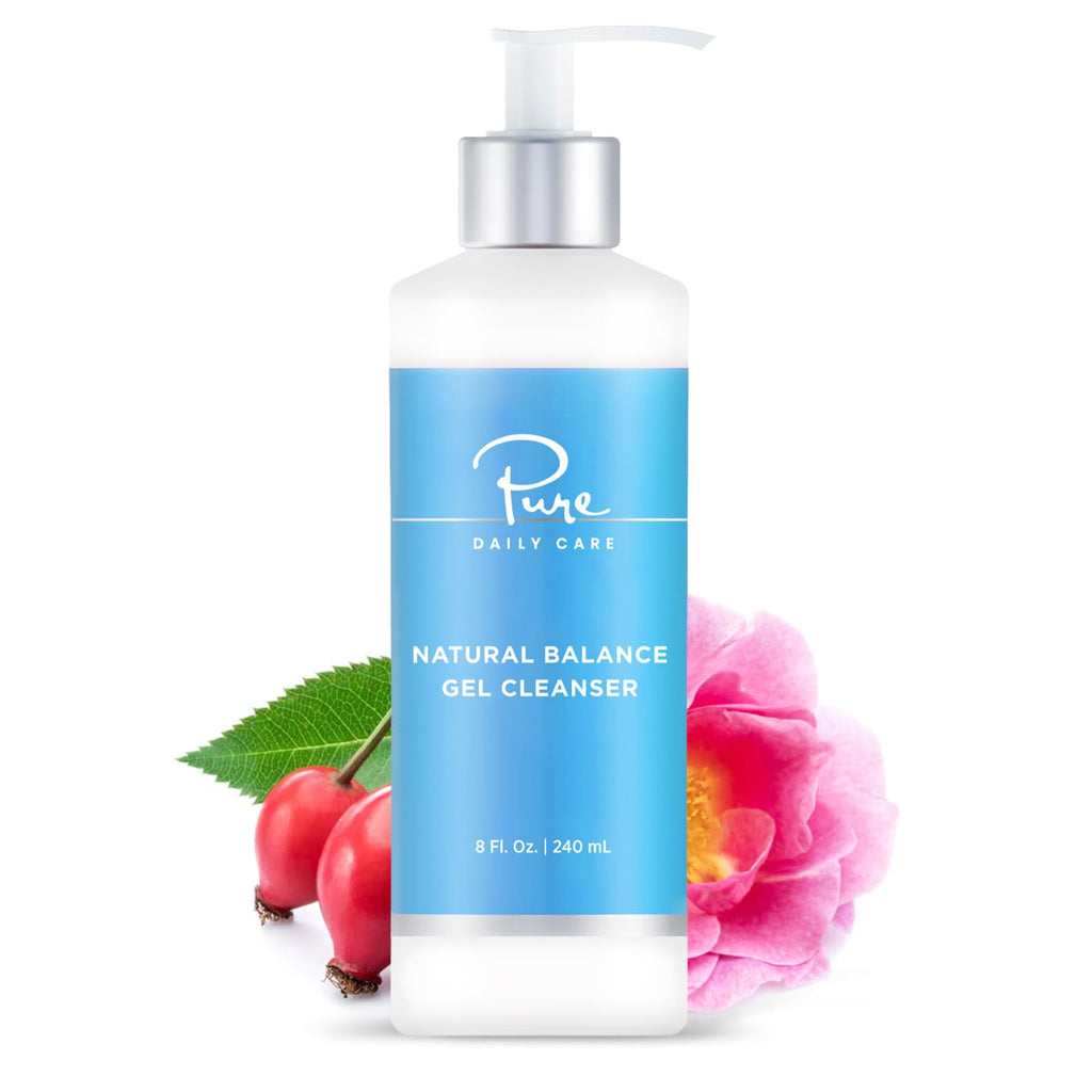 Pure Daily Care Natural Balance Gel Cleanser (8 Oz) | Gentle, Refreshing Clean Beauty Daily Cleanser