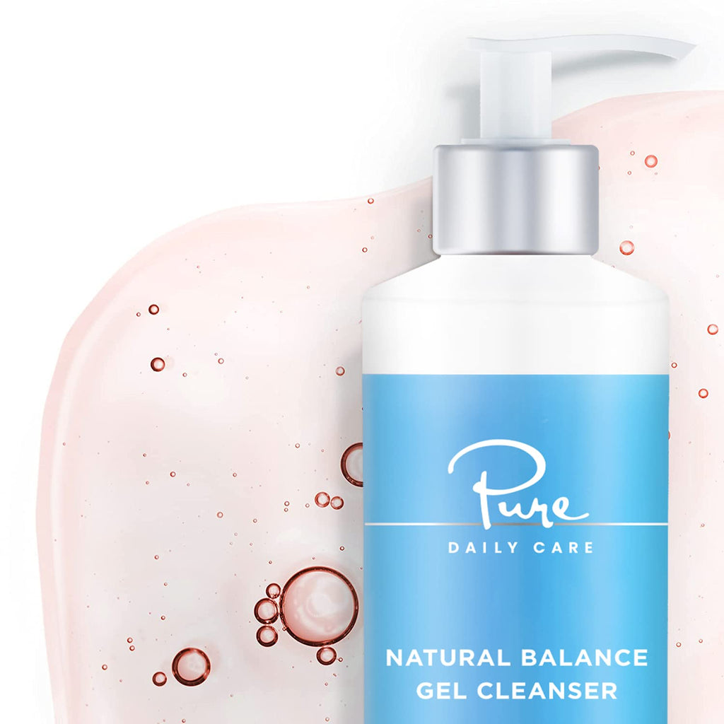 Pure Daily Care Natural Balance Gel Cleanser (8 Oz) | Gentle, Refreshing Clean Beauty Daily Cleanser