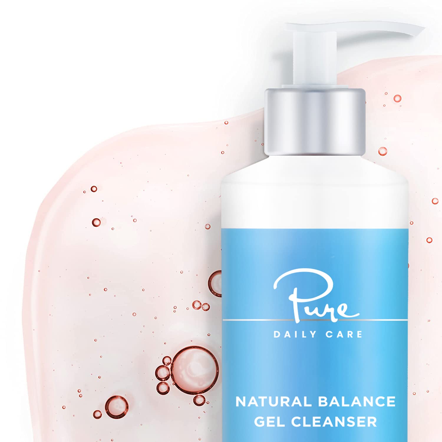 Pure Daily Care Natural Balance Gel Cleanser (8 Oz) | Gentle, Refreshing Clean Beauty Daily Cleanser
