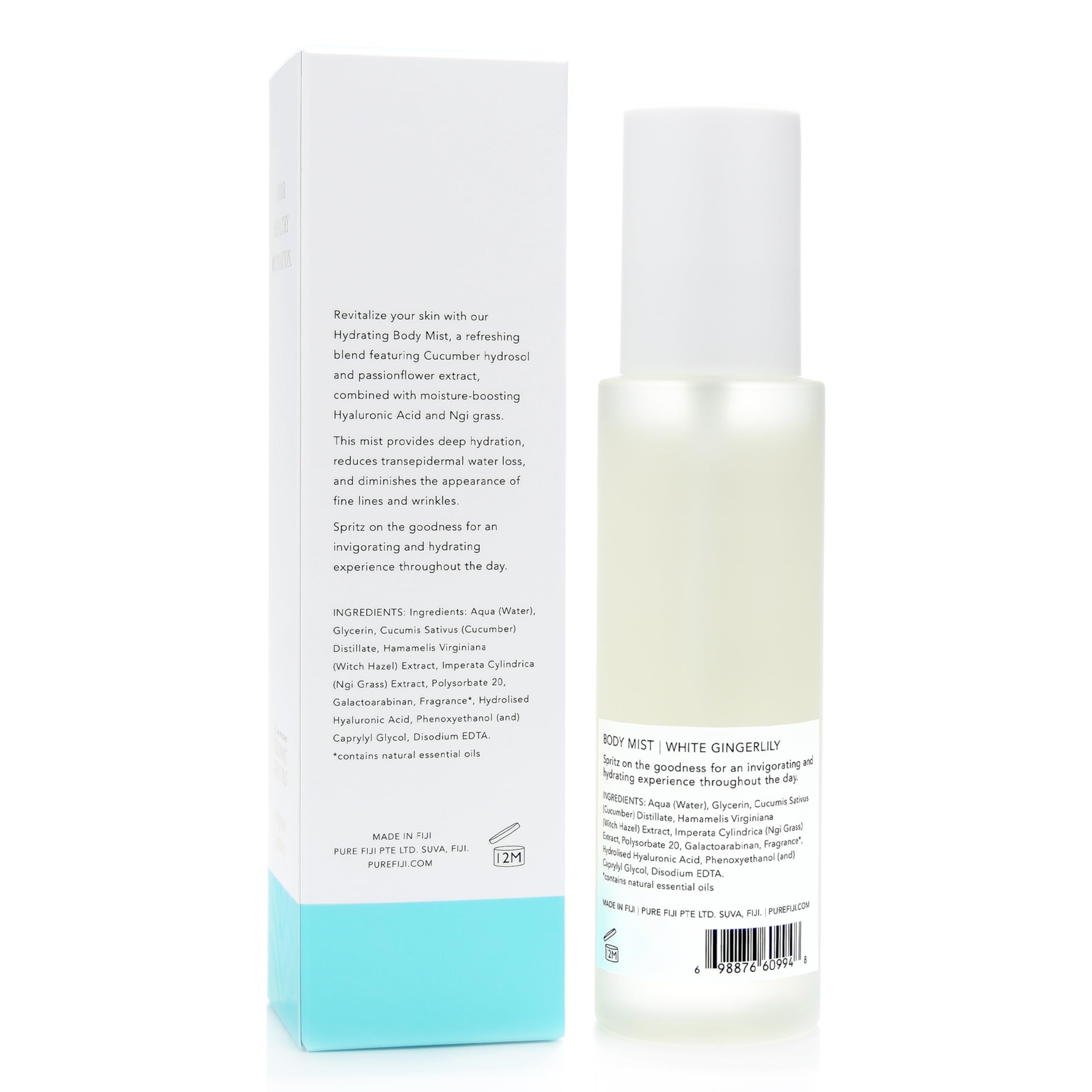 PURE FIJI Hydrating Body Mist – White Gingerlily (5 oz/150 ml)