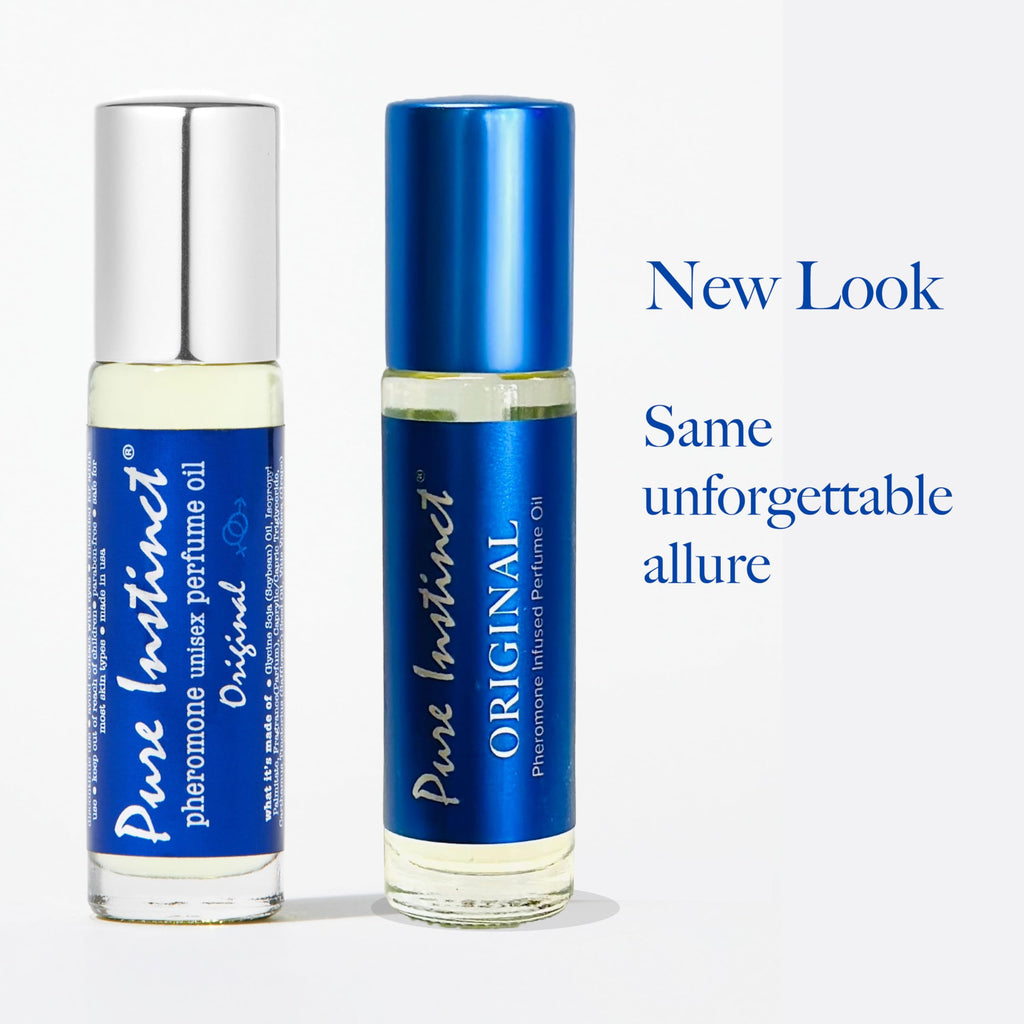 Pure Instinct Roll-On (2-Pack) - Original Pheromone-Infused Essential Oil Perfume Cologne - Unisex TSA Ready