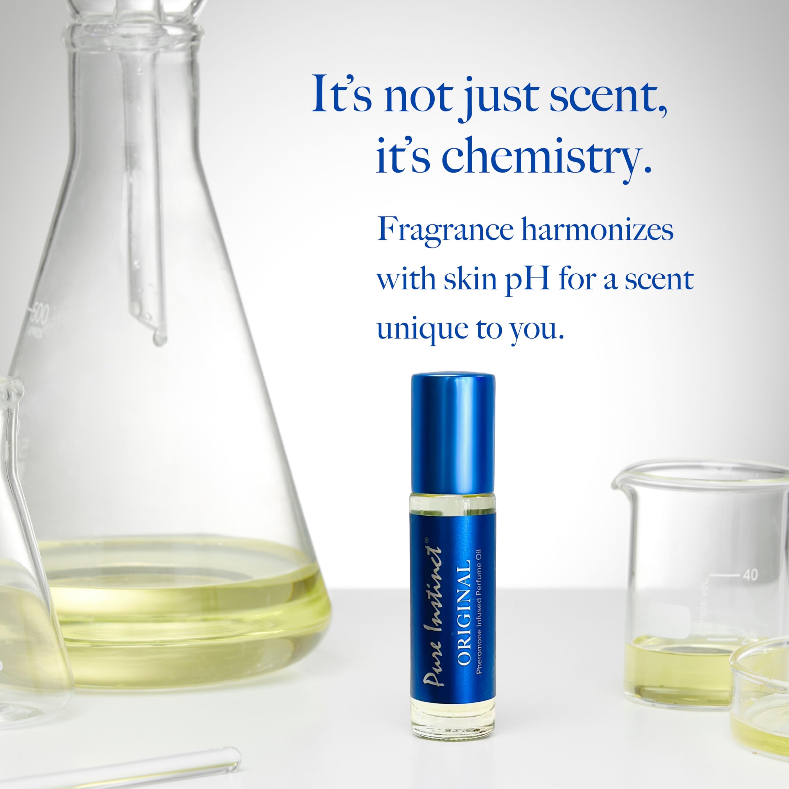 Pure Instinct Roll-On (2-Pack) - Original Pheromone-Infused Essential Oil Perfume Cologne - Unisex TSA Ready