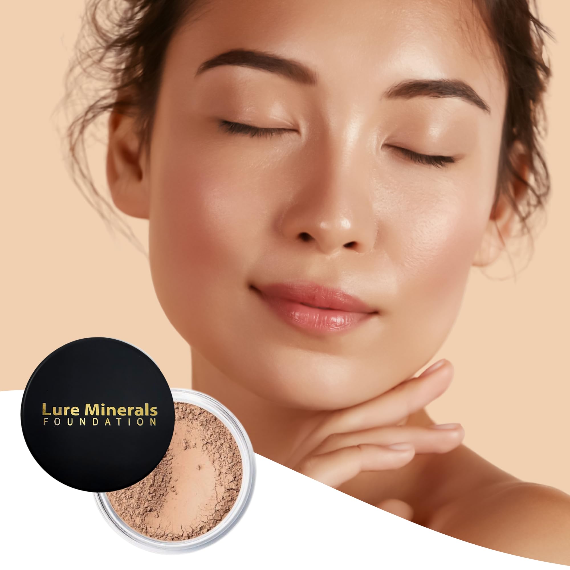 Pure Minerals ASC Lure Mineral Foundation Loose Powder 8g Sifter Jar – Free of Harmful Ingredients