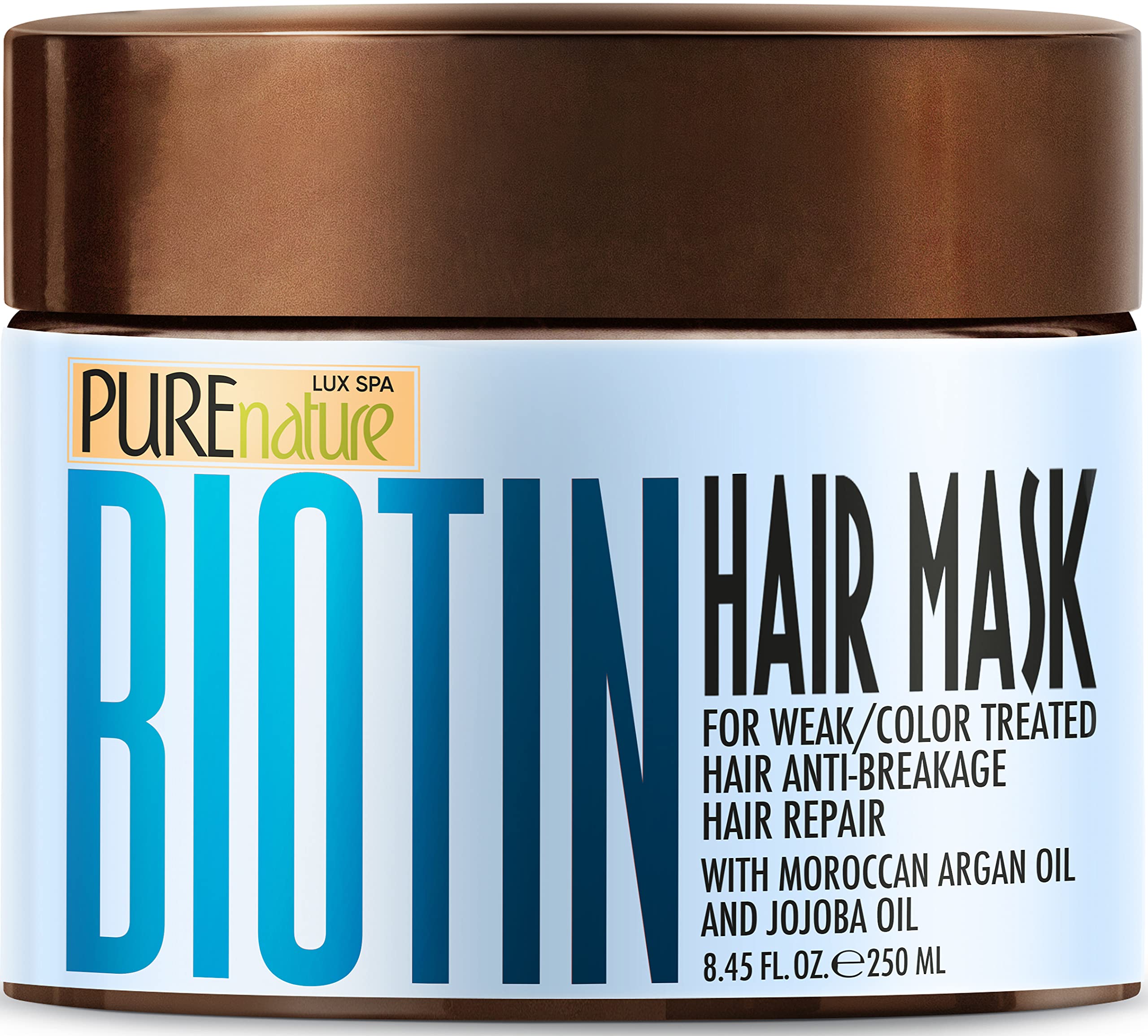 Pure Nature Lux Spa Biotin Hair Mask | Deep Conditioner with Collagen & Keratin