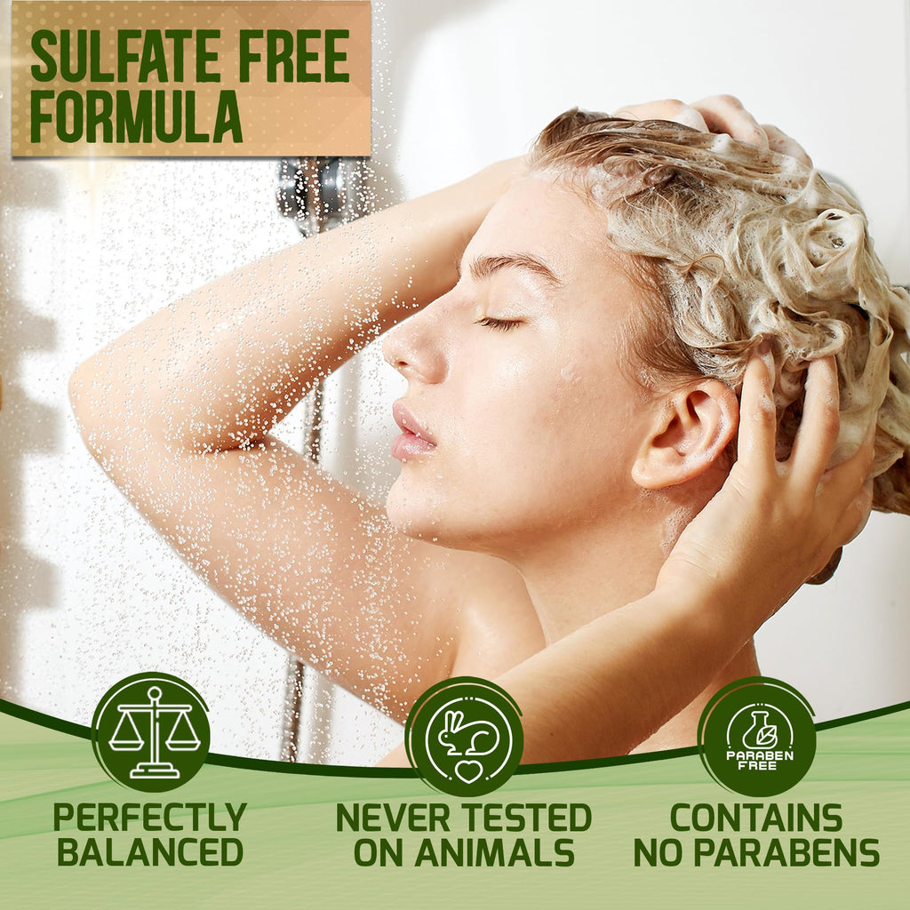 Pure Nature Lux Spa Tea Tree Oil Shampoo & Conditioner Set — Sulfate-Free Anti-Dandruff Care for Oily Hair