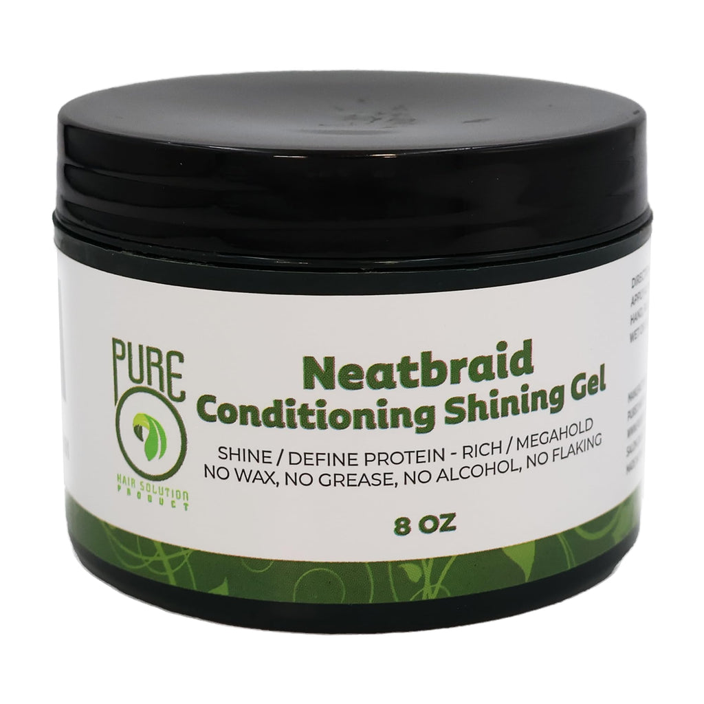 Pure O Neatbraid Conditioning Shining Gel – Mega Hold, 8 oz