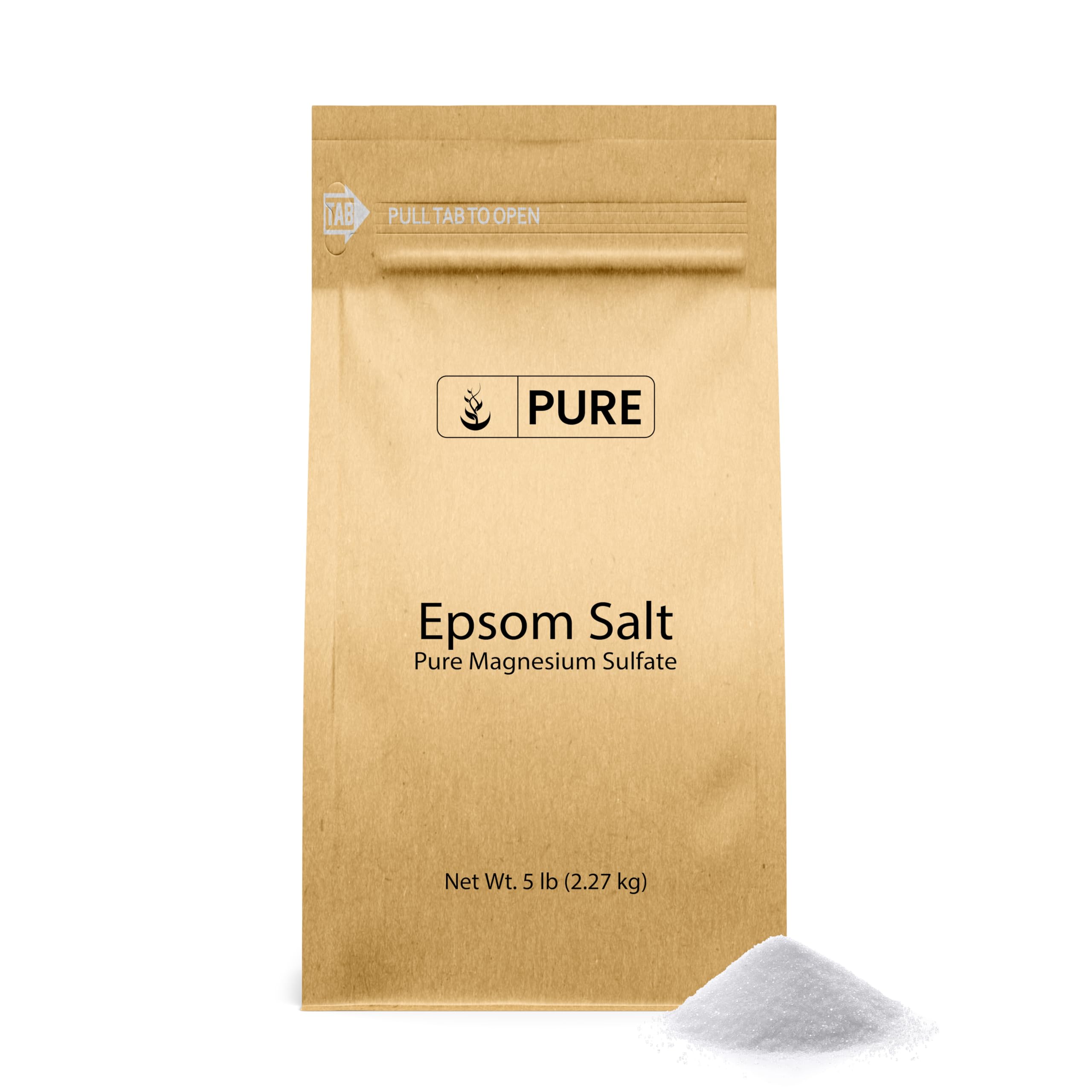 Pure Original Ingredients Epsom Salt – Pure Magnesium Sulfate, Food Grade, Soaking Solution (5 lb)