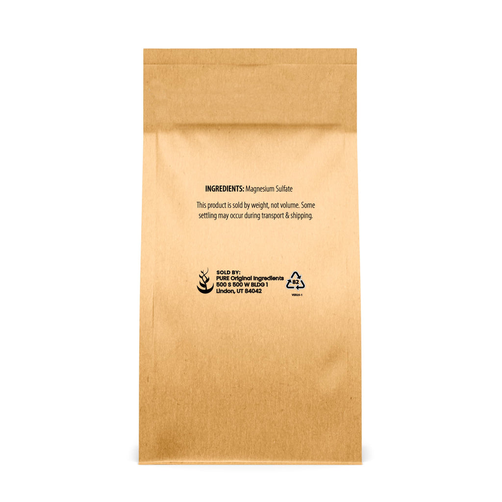Pure Original Ingredients Epsom Salt – Pure Magnesium Sulfate, Food Grade, Soaking Solution (5 lb)