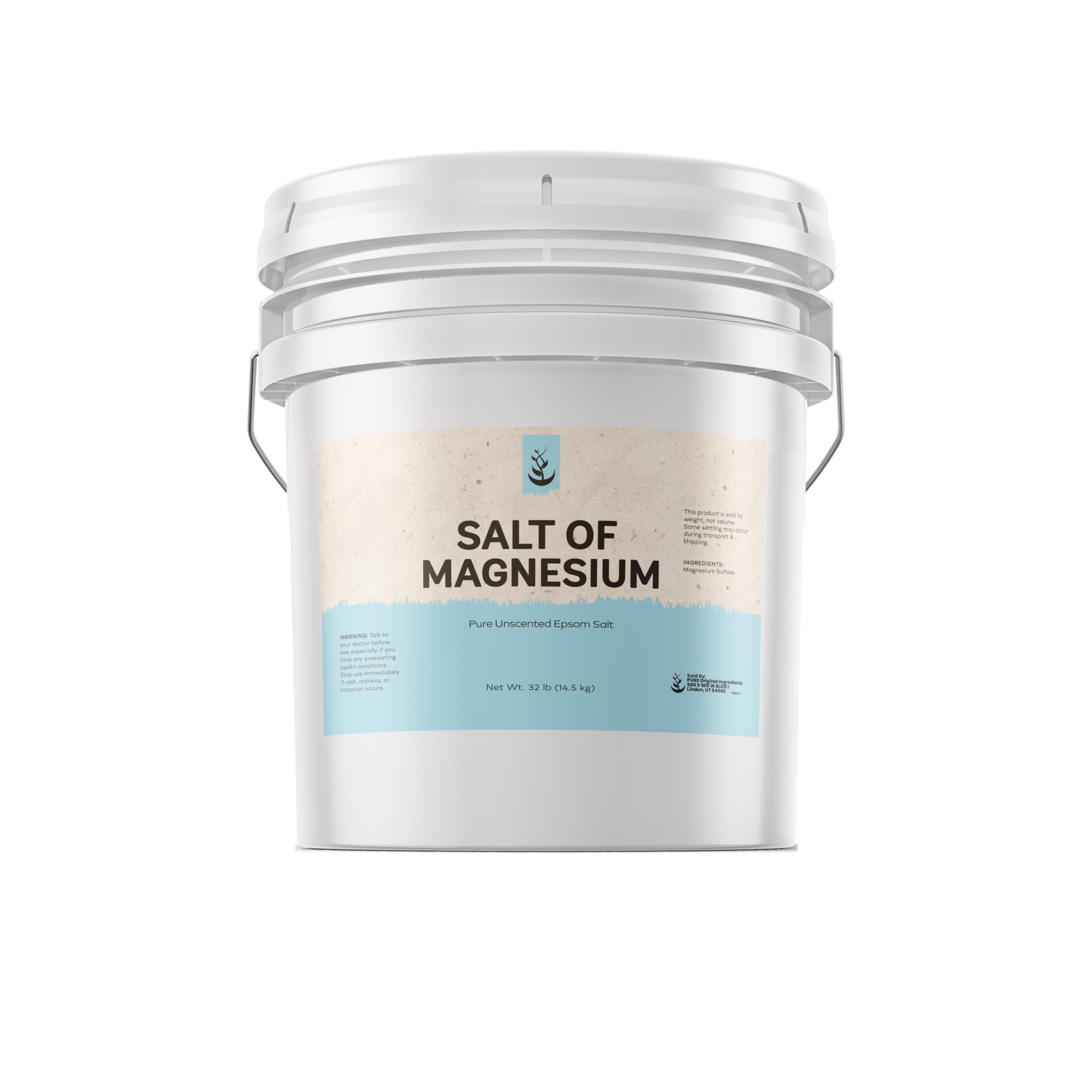 Pure Original Ingredients Salt of Magnesium (3.5 gal) Unscented Epsom Salt | Bath & Foot Soaks
