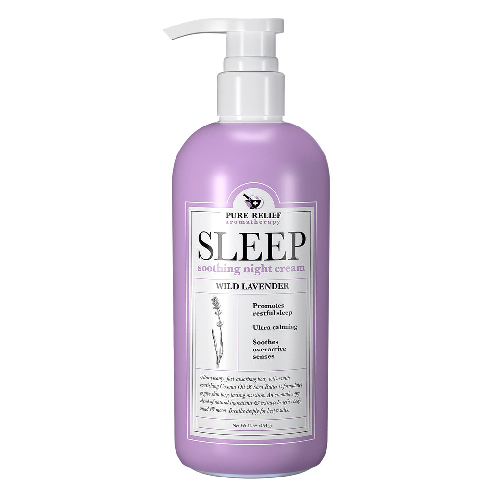 Pure Relief Lavender Sleep Body Lotion – 16 oz (2-Pack) with Shea Butter & Coconut Oil