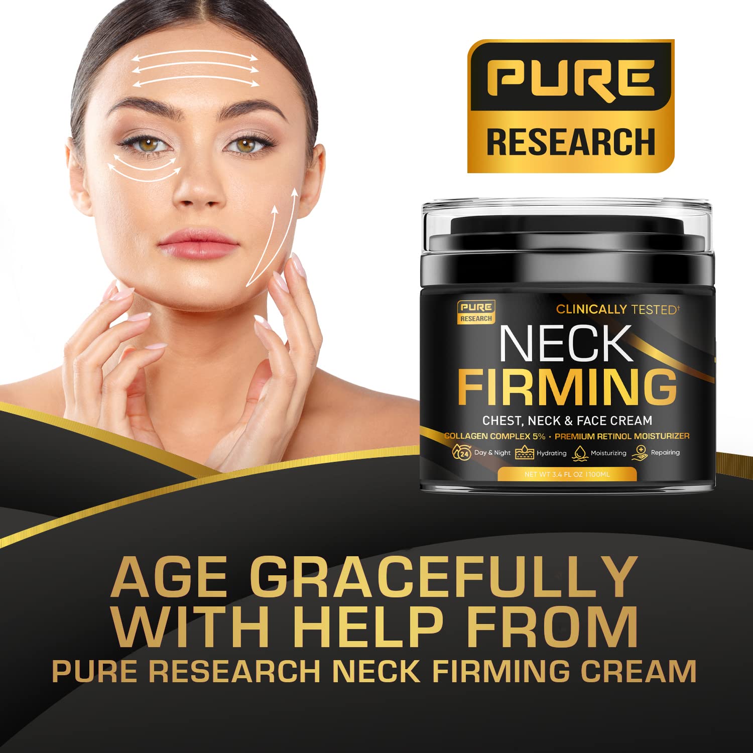Pure Research Neck Firming Cream – Anti-Aging Neck & Décolleté Tightener