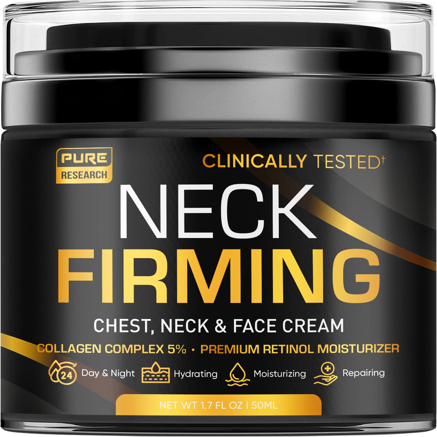 Pure Research Neck Firming Cream – Hydrating Anti-Aging Care for Neck, Face & Décolleté