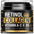 PURE RESEARCH Retinol Face Cream – Natural Anti-Wrinkle Moisturizer with Collagen & Hyaluronic Acid | 1.7oz