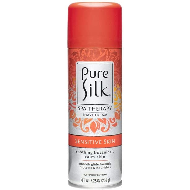 Pure Silk Sensitive Skin Therapy Shave Cream | Soothing Aloe, Thyme & Willow Bark