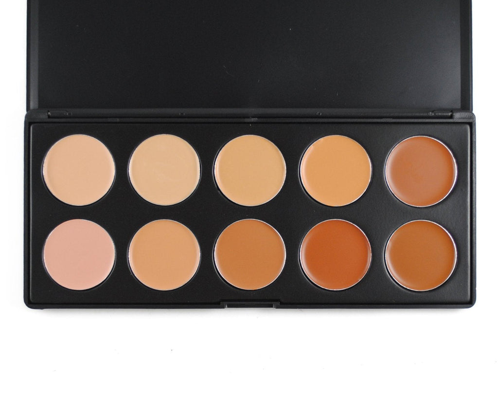 Pure Vie 10 Colors Hydrating Concealer Palette | Long-Lasting Full Coverage