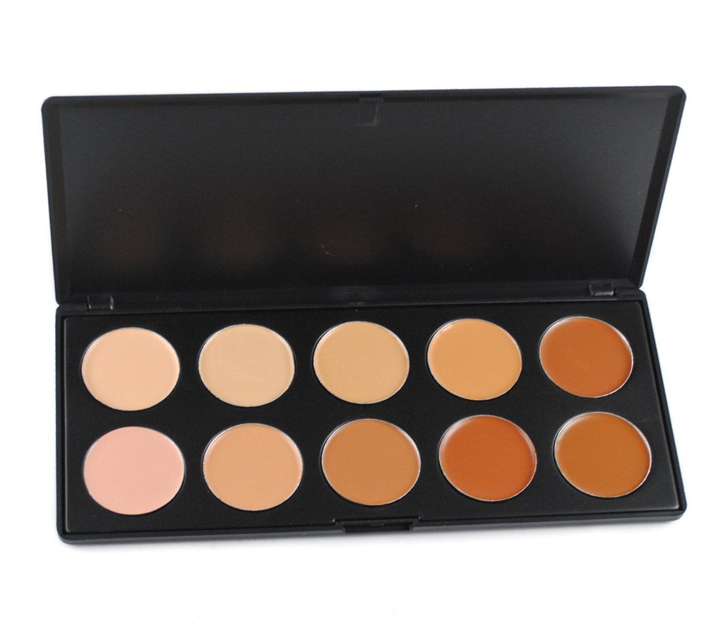 Pure Vie 10 Colors Hydrating Concealer Palette | Long-Lasting Full Coverage