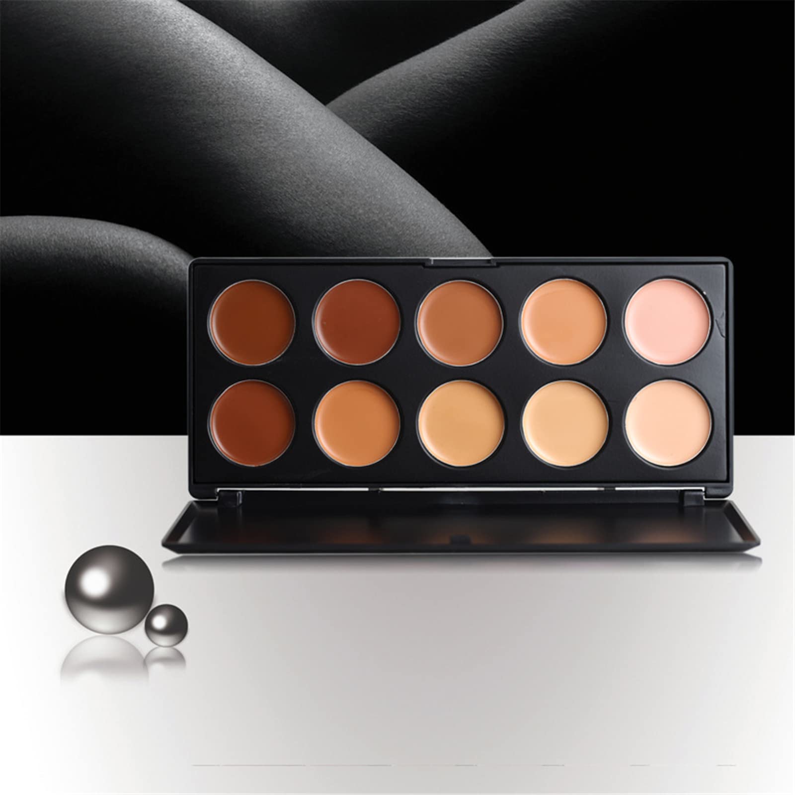 Pure Vie 10 Colors Hydrating Concealer Palette | Long-Lasting Full Coverage