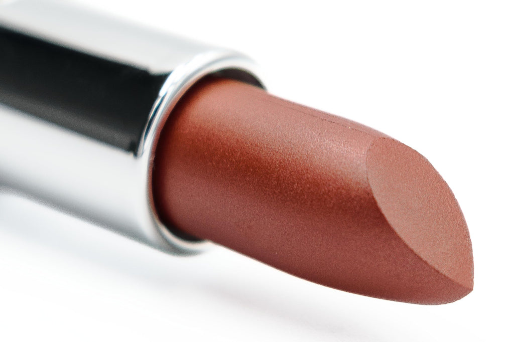 Pure Ziva Cinnabar Deep Red Lipstick – Creamy Metallic Shine, Paraben Free, Cruelty Free, Made in USA