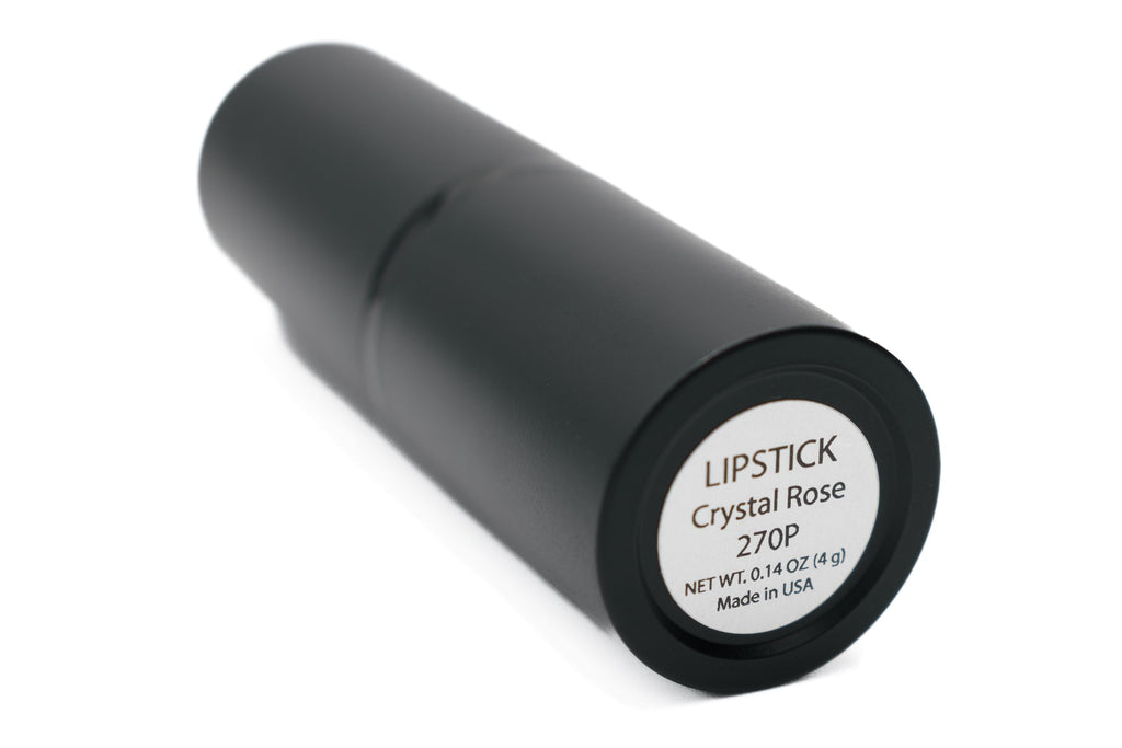 Pure Ziva Crystal Rose Lipstick – Medium Warm Pink Satin, Cruelty-Free & Paraben-Free, Made in USA